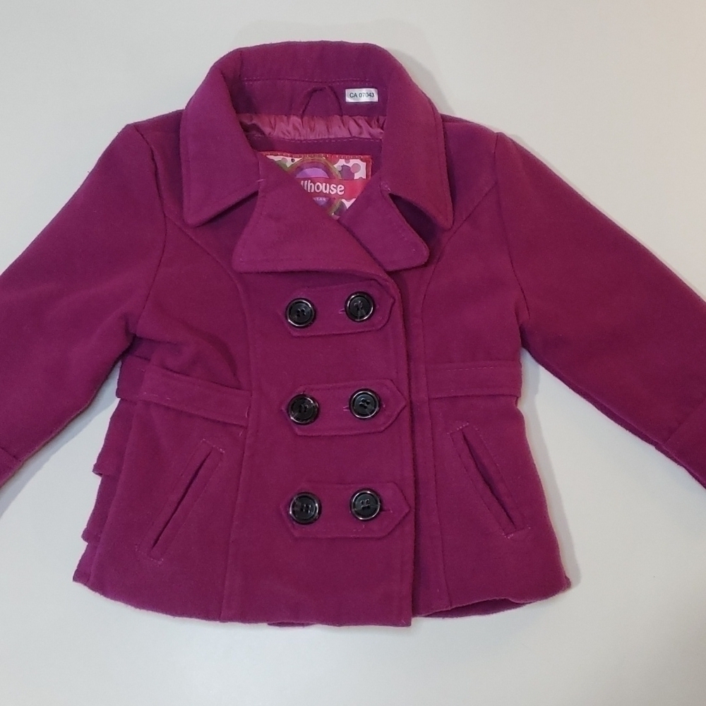 3/$30 DOLLHOUSE Pea Coat Ruffle Back